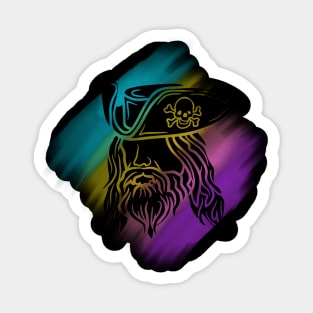 Our flag means death- Pirate skull on a rainbow background Sticker